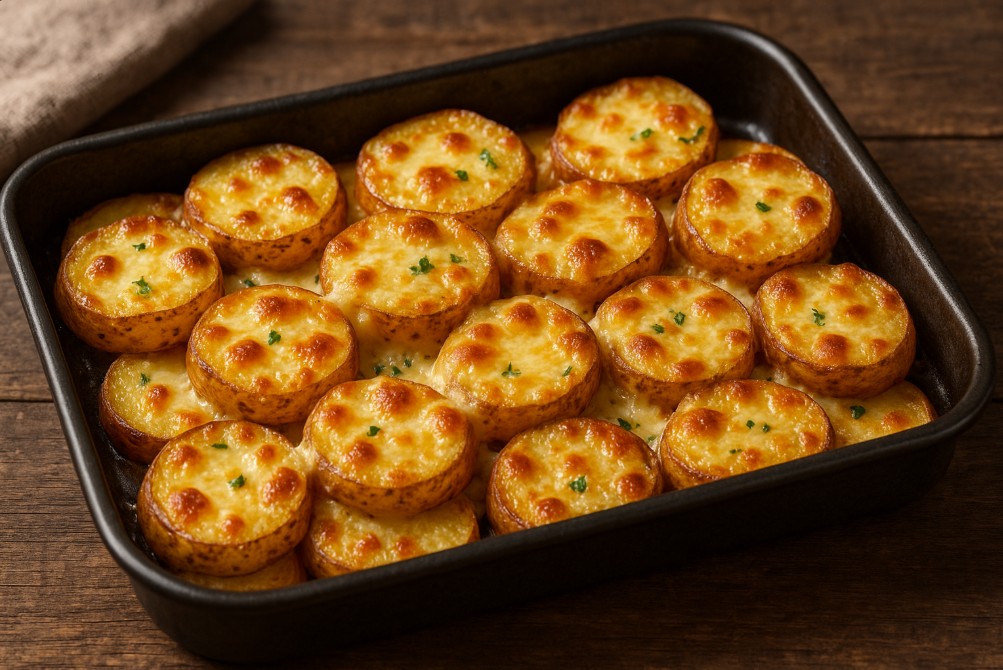Fırında Kaşarlı Patates Dilimleri