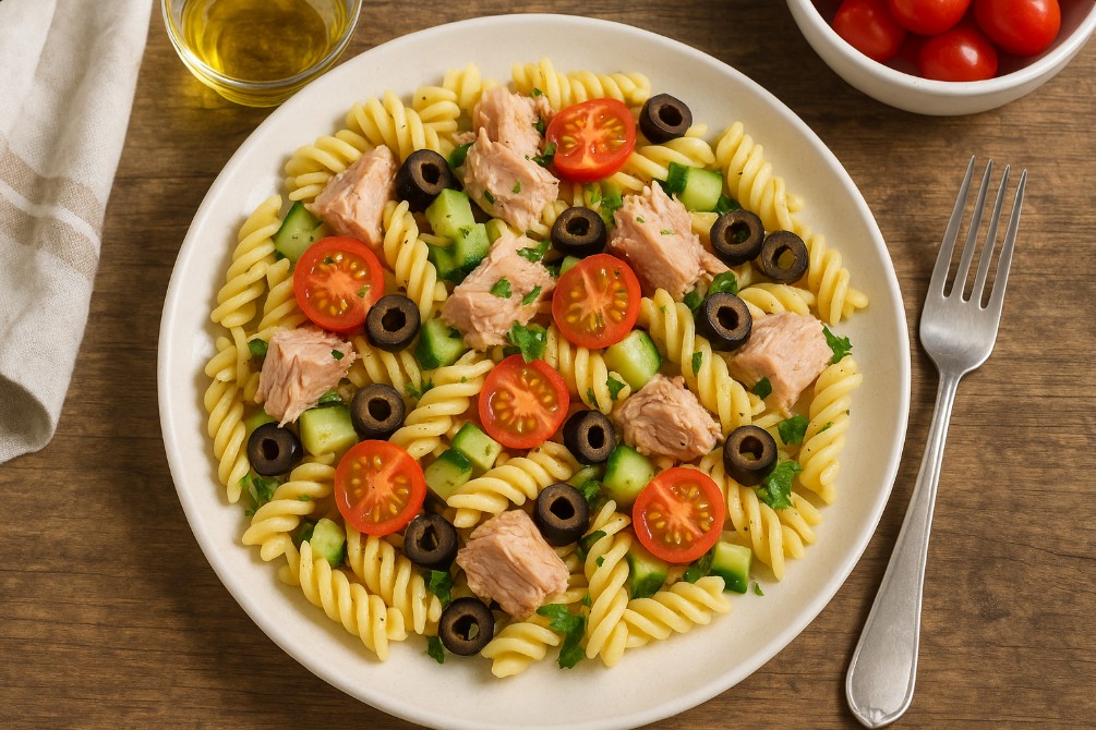 Ton Balıklı Makarna Salatası